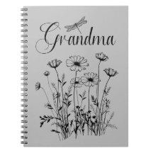 Notebook: Oma Wildblume Dragonfly