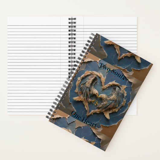 Notebook Paper Cut Eagle Two Souls One Heart Notizblock (Innen)