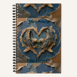 Notebook Paper Cut Eagle Two Souls One Heart Notizblock