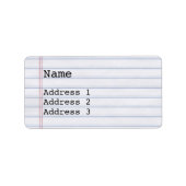 Notebook-Papier-Adressenaufkleber Adressaufkleber (Vorne)