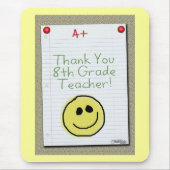 Notebook-Papier Danke für den Mittelschullehrer Mousepad (Vorne)