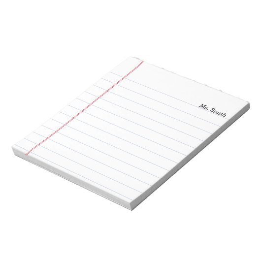Notebook-Papier Personalisierte Leihlehrer Notepad Notizblock (Rotiert)