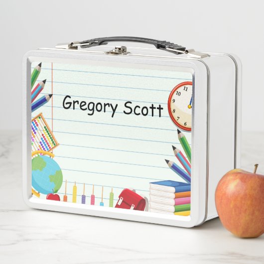 Notebook-Papier-Schule Angebot Thema Kinder Metall Brotdose (Beispiel)