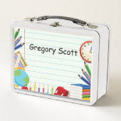 Notebook-Papier-Schule Angebot Thema Kinder Metall Brotdose (Vorderseite)