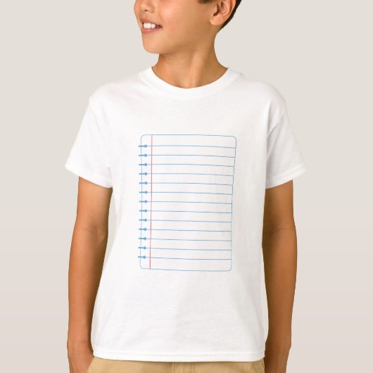 Notebook-Papier T-Shirt (Vorderseite)