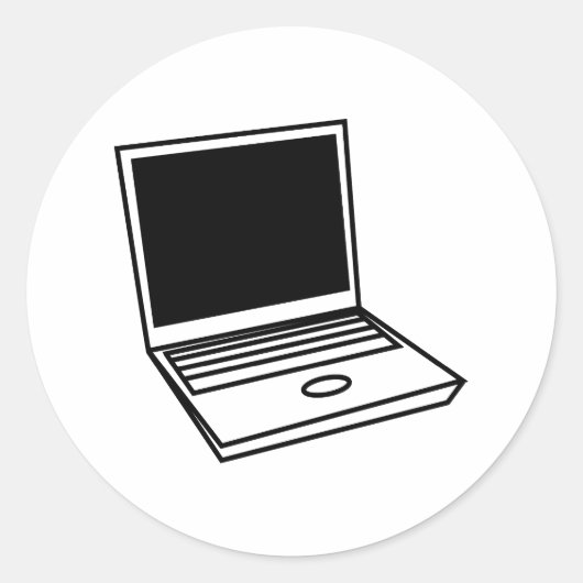 Notebook-PC Runder Aufkleber (Vorderseite)