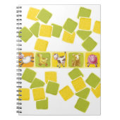 Notebook-PCs für grüne und gelbe Landtiere Notizblock (Vorderseite)