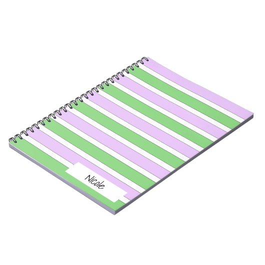 Notebook-PCs mit den Fotos Weiß, Lilac und Grüne S Notizblock (Linke Seite)