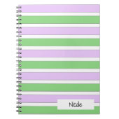 Notebook-PCs mit den Fotos Weiß, Lilac und Grüne S Notizblock (Vorderseite)