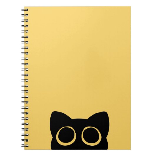 Notebook Peeking Cat Notizblock (Vorderseite)