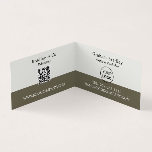 Notebook & Pen, Herausgeber, Writer Book Signature Visitenkarten (Innenseite)