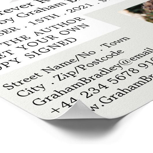 Notebook & Pen, Writers Book Signing Advertising Poster (Ecke)