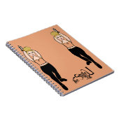 Notebook-Pfirsich / Schwarz Notizblock (Rechte Seite)