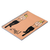 Notebook-Pfirsich / Schwarz Notizblock (Linke Seite)