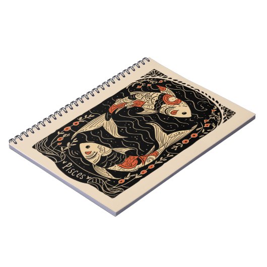 Notebook Pisces Celestial Zodiac Art Notizblock (Linke Seite)