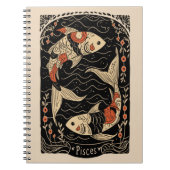Notebook Pisces Celestial Zodiac Art Notizblock (Vorderseite)