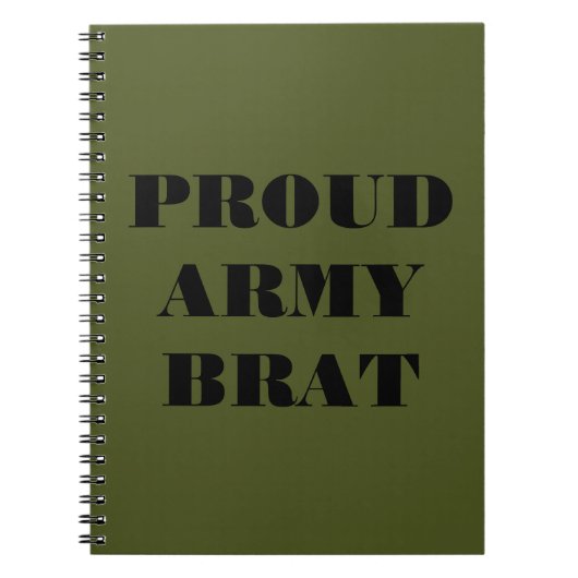 Notebook Proud Army Brat Notizblock (Vorderseite)