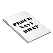 Notebook Proud Navy Brat Notizblock (Rechte Seite)