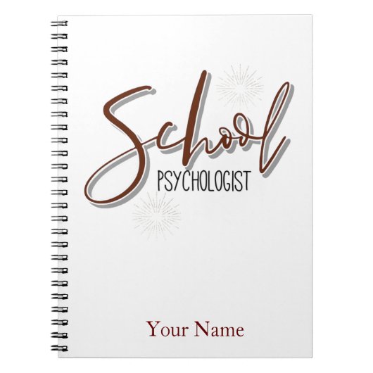 Notebook-Psychologin der individuelle Name School Notizblock (Vorderseite)