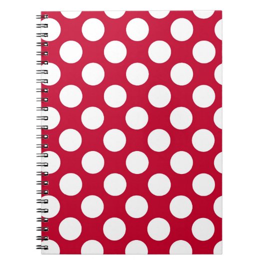 Notebook-Punkte in Rot und Weiß Notizblock (Vorderseite)