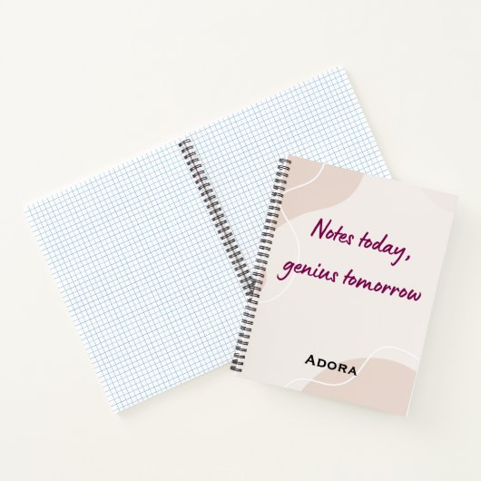 Notebook Quotes – “Notes Today, Genius Tomorrow” Notizblock (Innenseite)