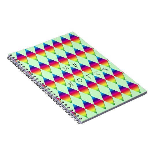 Notebook - Rainbow diamonds Notizblock (Rechte Seite)