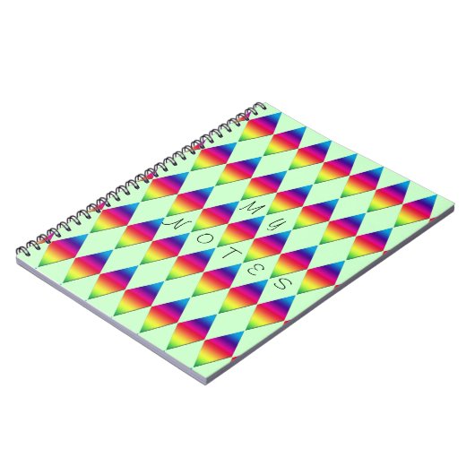 Notebook - Rainbow diamonds Notizblock (Linke Seite)