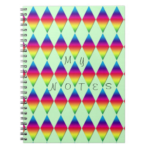 Notebook - Rainbow diamonds Notizblock