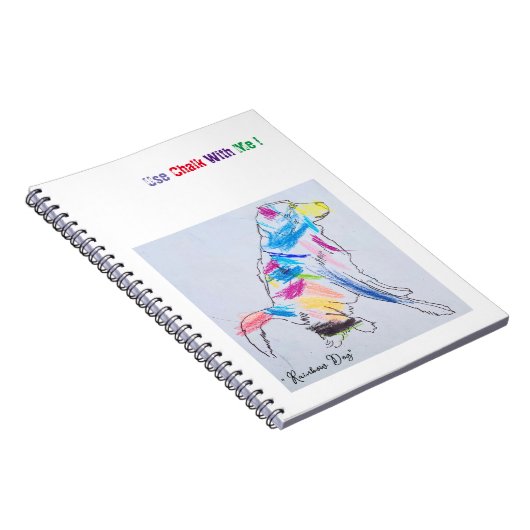 Notebook "Rainbow Dog Chalk" Notizblock (Rechte Seite)