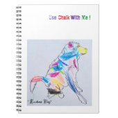 Notebook "Rainbow Dog Chalk" Notizblock (Vorderseite)