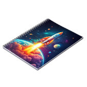 Notebook - Rakete Notizblock (Linke Seite)