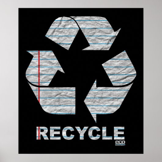 Notebook-Recycle-Poster Poster (Vorne)
