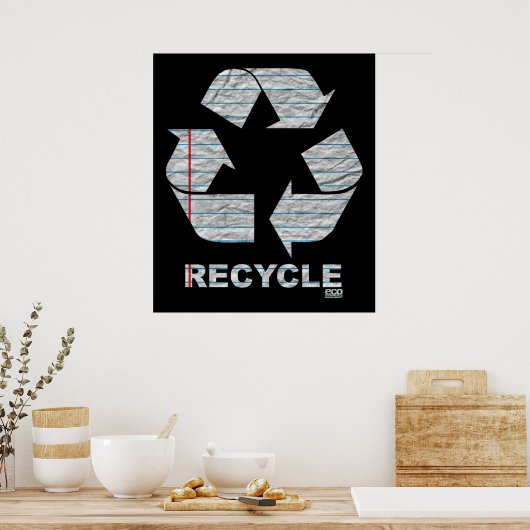 Notebook-Recycle-Poster Poster (Küche)