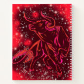 Notebook Red Bull Running At Starry Night Notizblock (Rückseite)