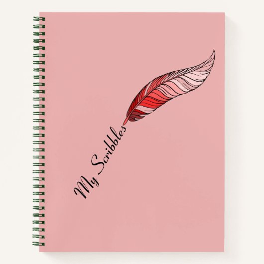 Notebook - Red Feather Pen Notizblock (Vorderseite)