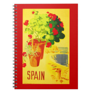 Notebook-Reise nach Spanien im Vintage-Stil Notizblock