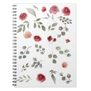 Notebook, Rose, Rot, Blume, Blumen Notizblock