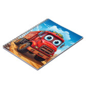 Notebook - roter Lkw Notizblock (Linke Seite)