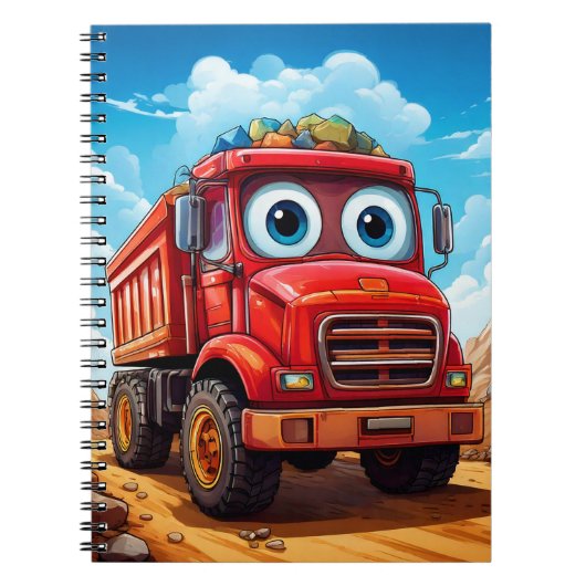 Notebook - roter Lkw Notizblock (Vorderseite)