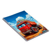 Notebook - roter Lkw Notizblock (Rechte Seite)
