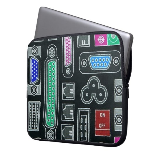 Notebook-Rückenschlauch für Computerfreaks Laptopschutzhülle (Vorderseite Links)