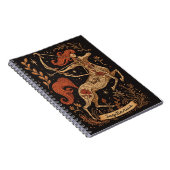 Notebook Sagittarius Celestial Zodiac Art Notizblock (Rechte Seite)