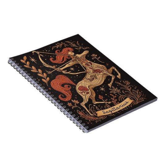 Notebook Sagittarius Celestial Zodiac Art Notizblock (Rechte Seite)