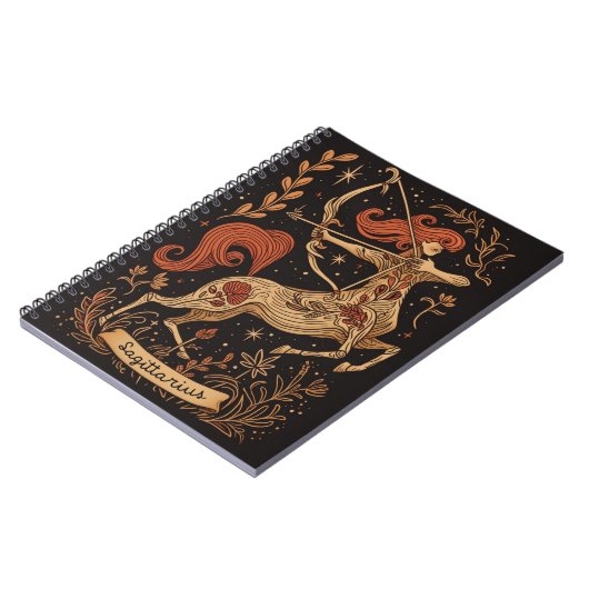Notebook Sagittarius Celestial Zodiac Art Notizblock (Linke Seite)