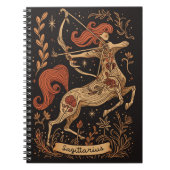 Notebook Sagittarius Celestial Zodiac Art Notizblock (Vorderseite)