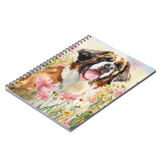 Notebook – Saint Bernard Dog Lover Journal Notizblock (Linke Seite)