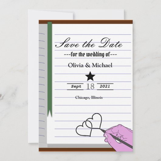 Notebook Save The Date (Vorderseite)