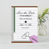 Notebook Save The Date (Stehend Vorderseite)