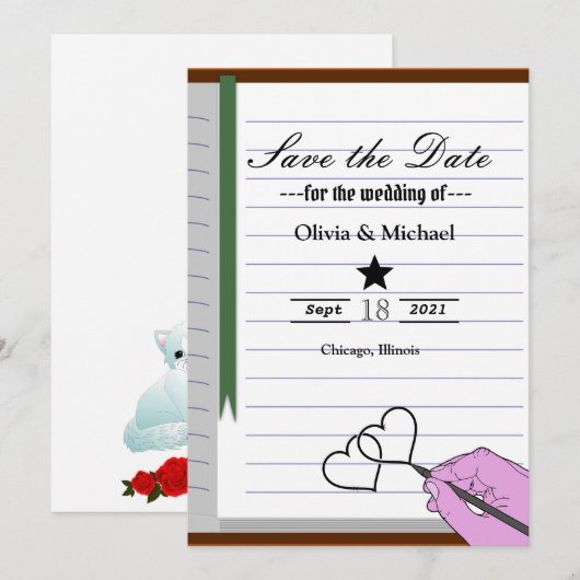 Notebook Save The Date (Vorne/Hinten)