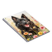 Notebook – Schipperke Watercolor Dog Journal Notizblock (Rechte Seite)
